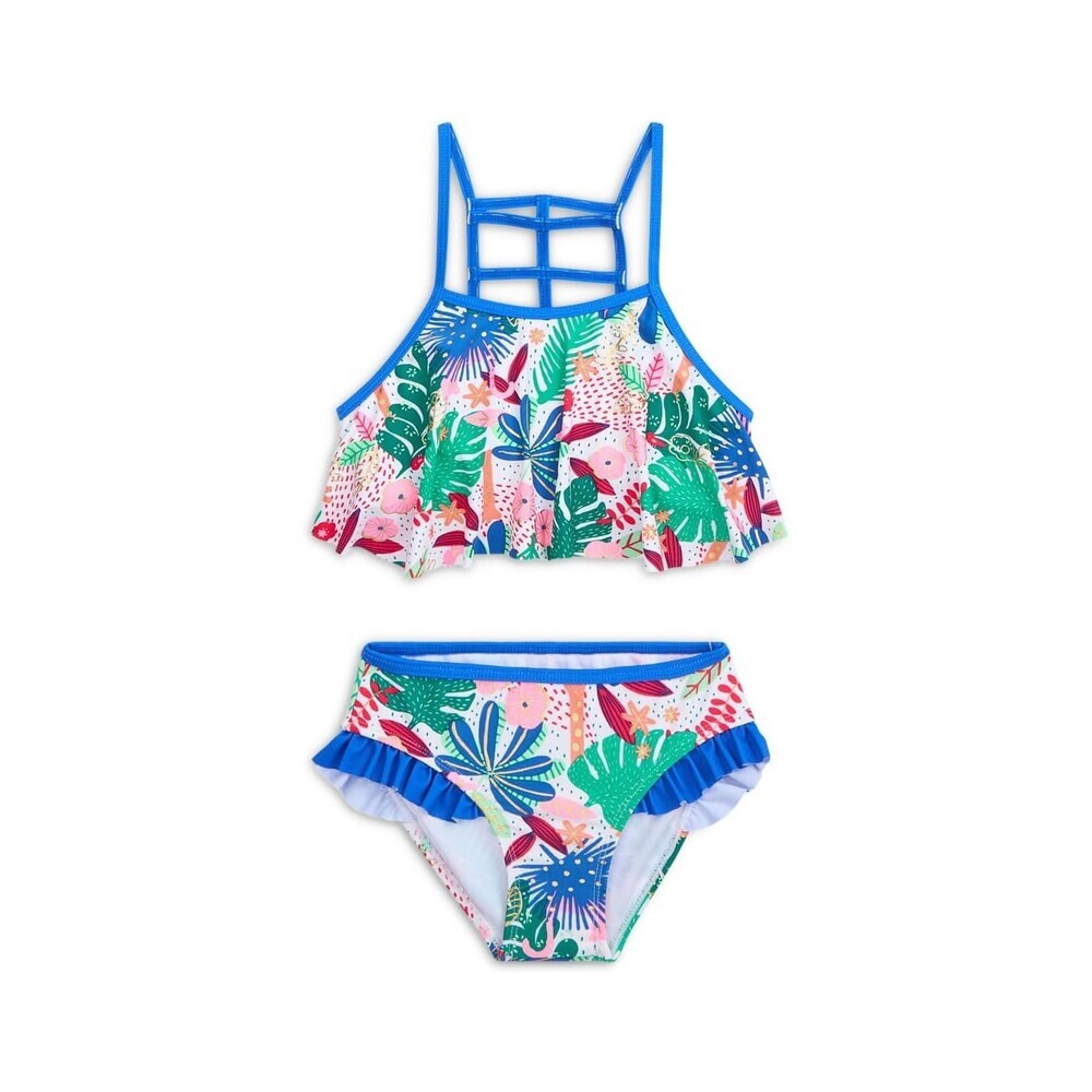 Appaman Hermosa Bikini Set Girls 5 Multicolor Tropical Stretch Swimwear RED338
